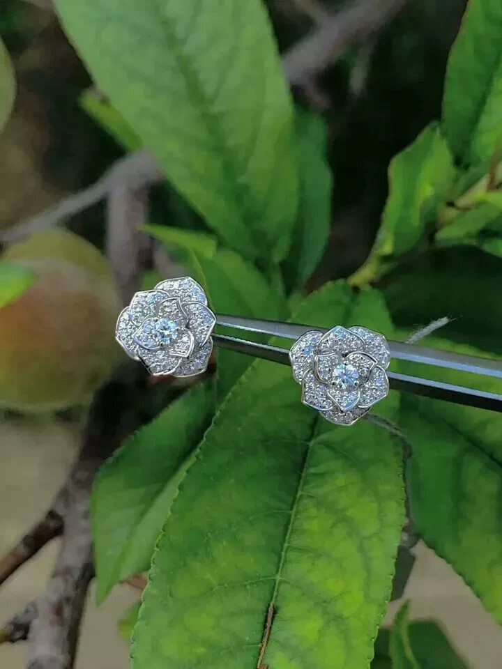 1.50 Ct Round Cut Lab Created Diamond Stud Earrings 14K White Gold Finish