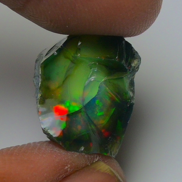 Blue Opal Rough 6.80 Carats, Smoked Ethiopian Welo Opal Rough, Fire Opal Raw