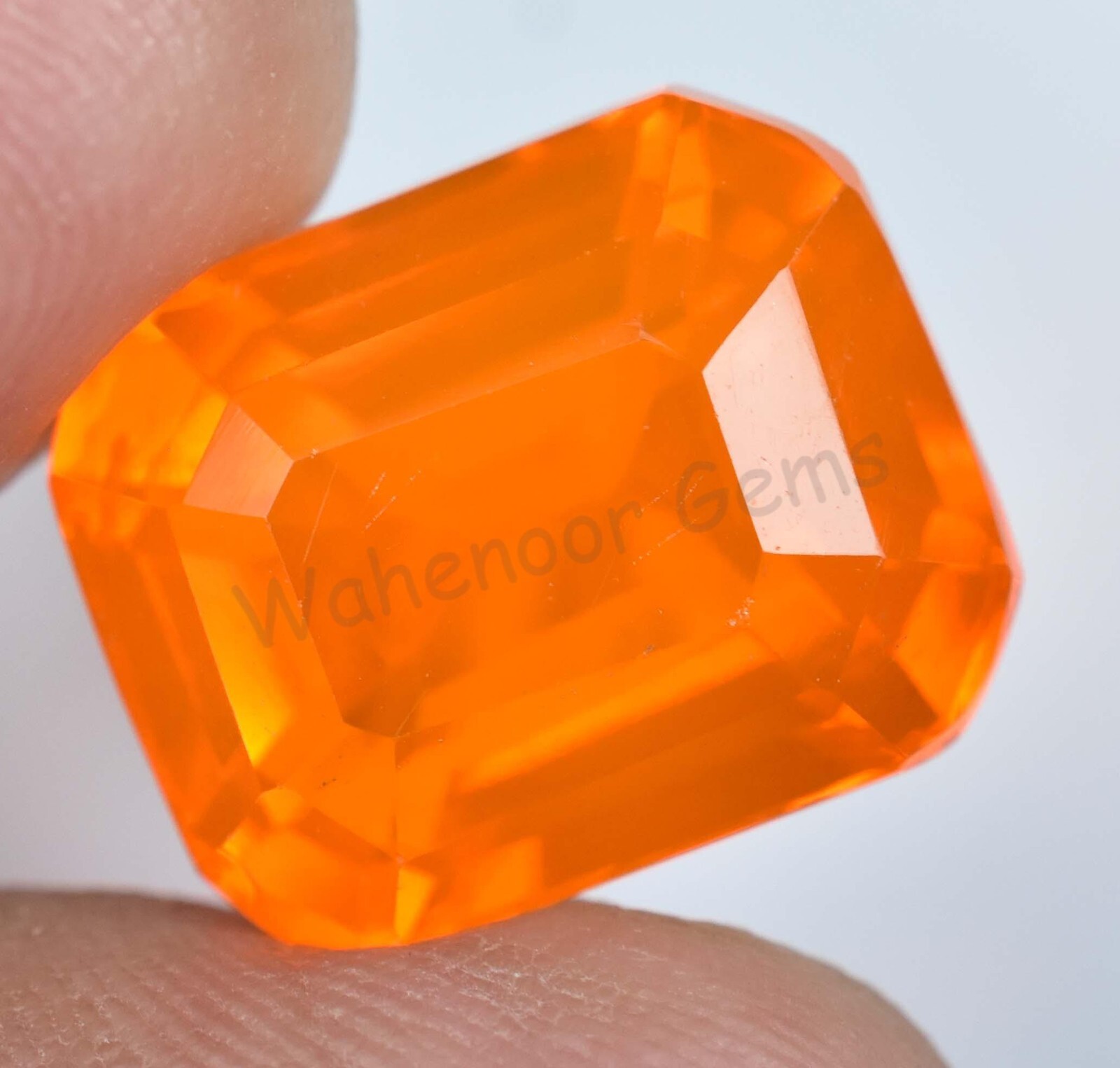 Natural Orange Opal 15.25 Ct Emerald Certified Unheated Welo Australian Gemstone