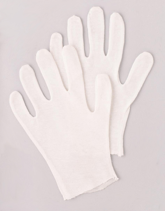 COTTON WHITE LISLE JEWELRY INSPECTION WOMENS LADIES GLOVES 12 PAIRS