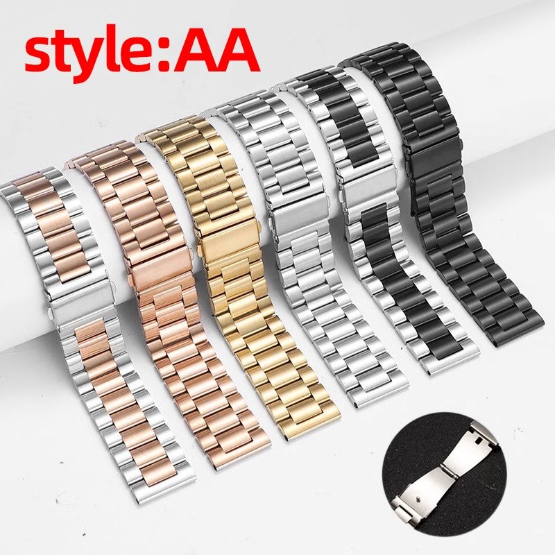 Universal 20mm 22mm Metal Watch Strap Stainless Steel Replacement Watch Band New