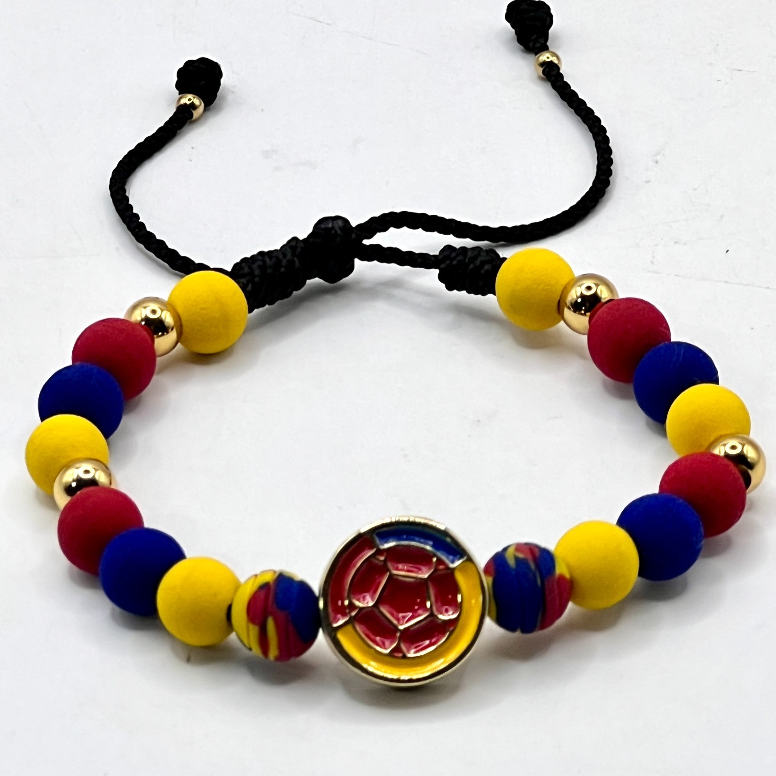 Handmade in Colombia – Colombian Team Beaded Bracelet Adjustable & Artist Made
