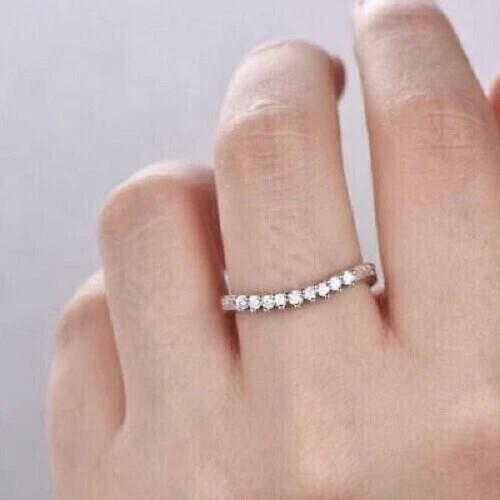Lab Grown Diamond Solitaire Ring 925 Sterling Silver Engagement Jewelry