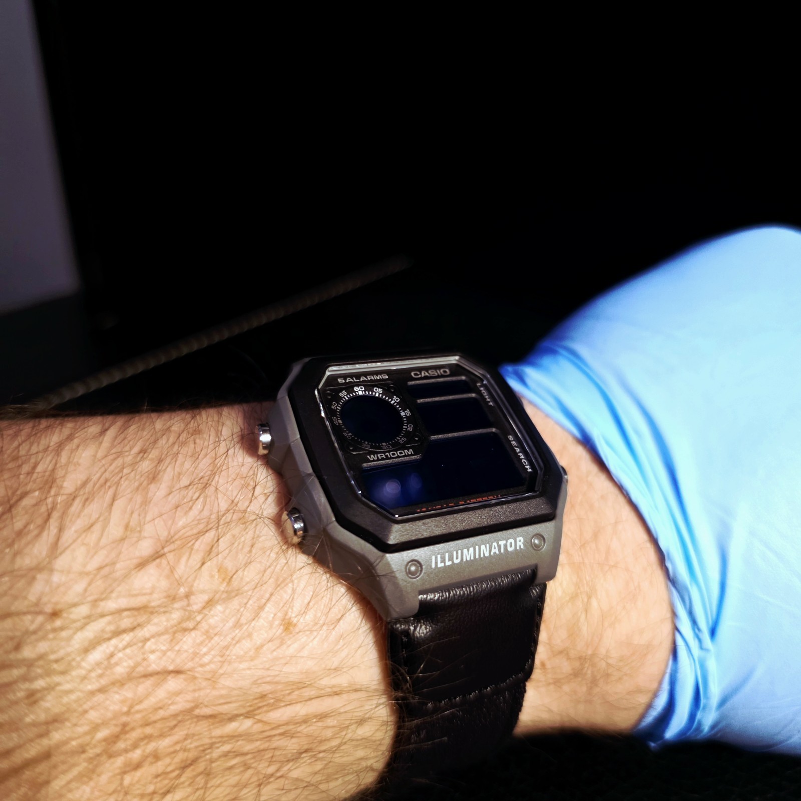Blue 🔵 Casio Royale World Time AE1200 Grey Case Custom Mod