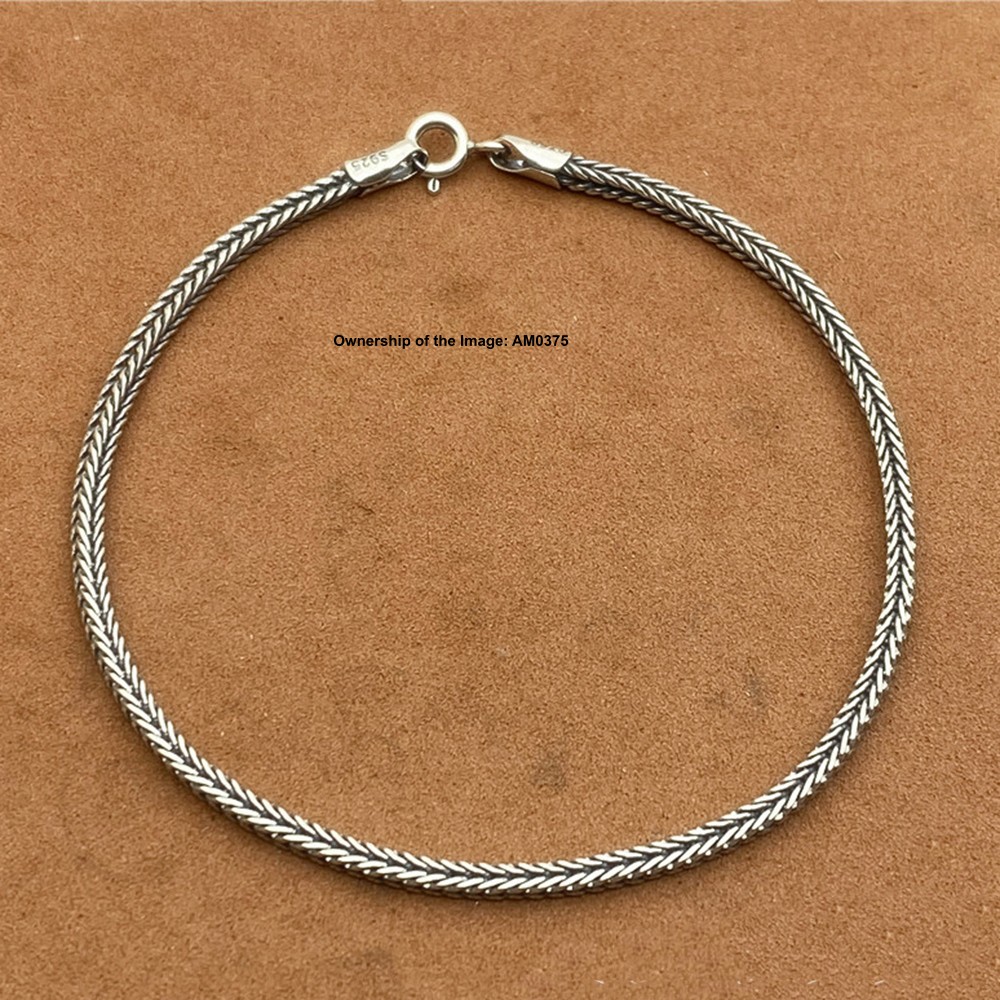 Pure 925 Sterling Silver Bracelet 2mm Wheat Link Chain Bracelet 6.7-8.3inch