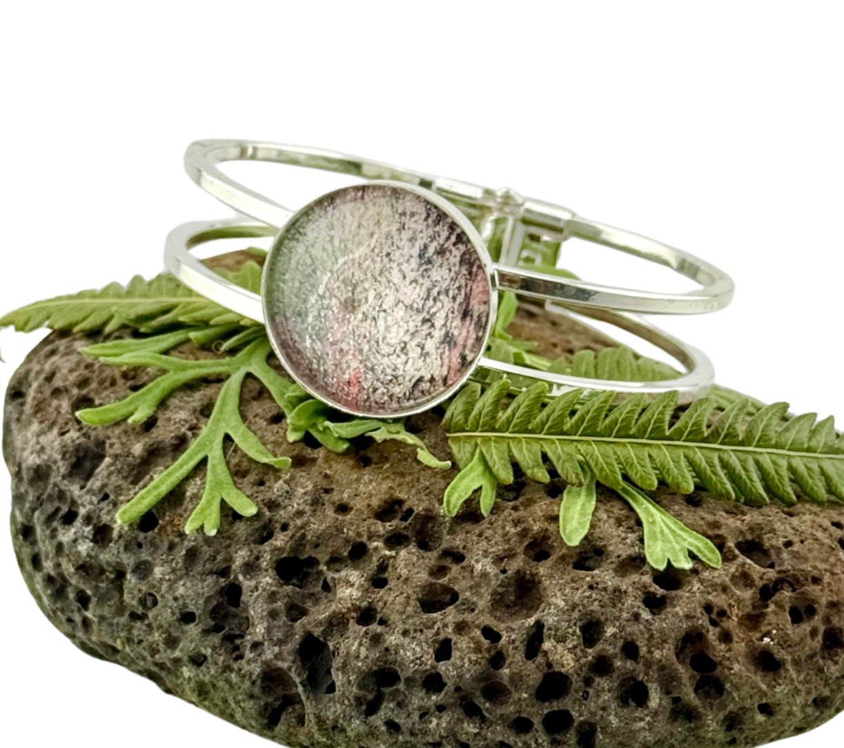 Silver Bracelet Handmade “SnowScape” Spring Style
