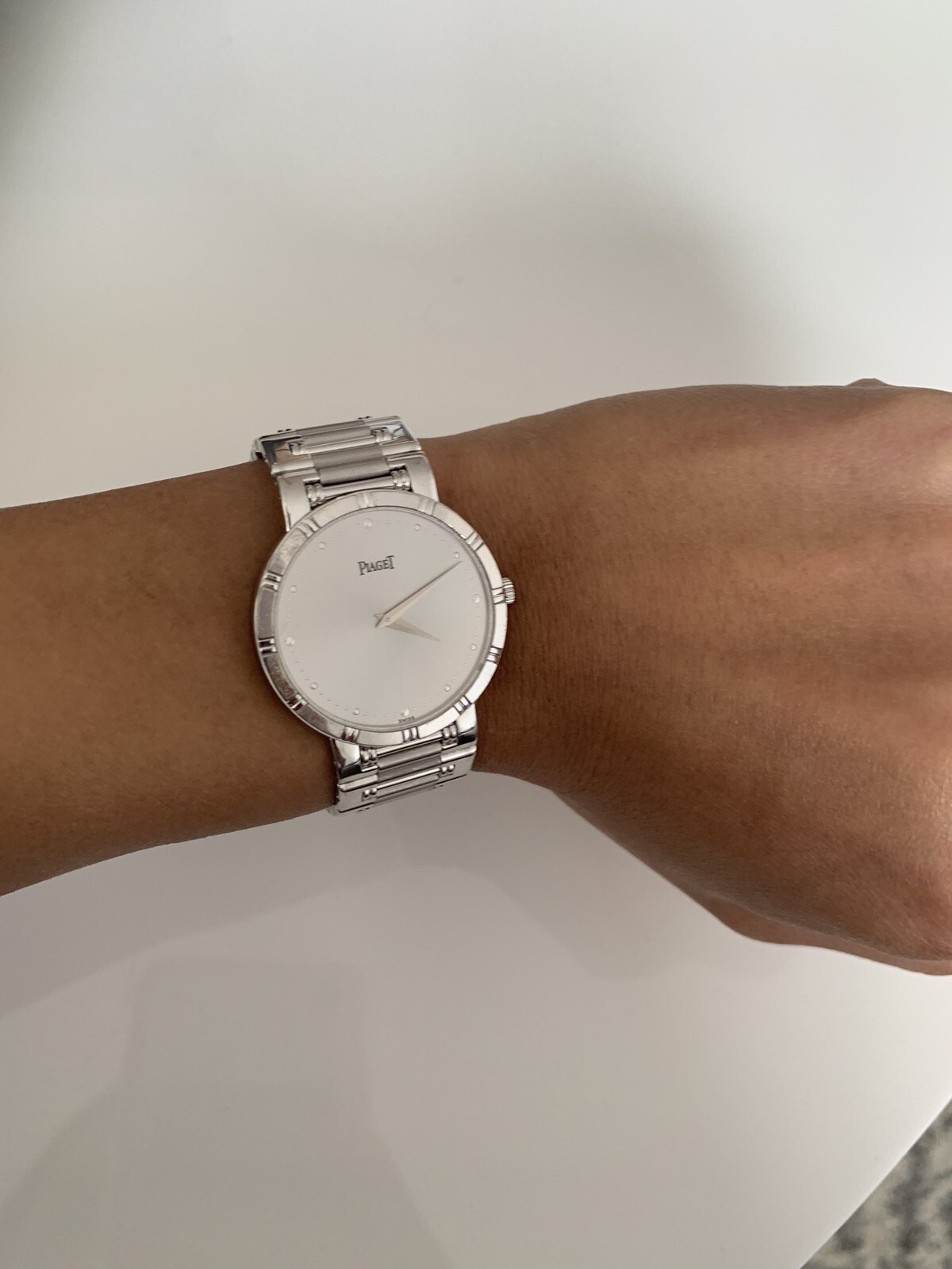 White Gold Piaget Dancer Watch