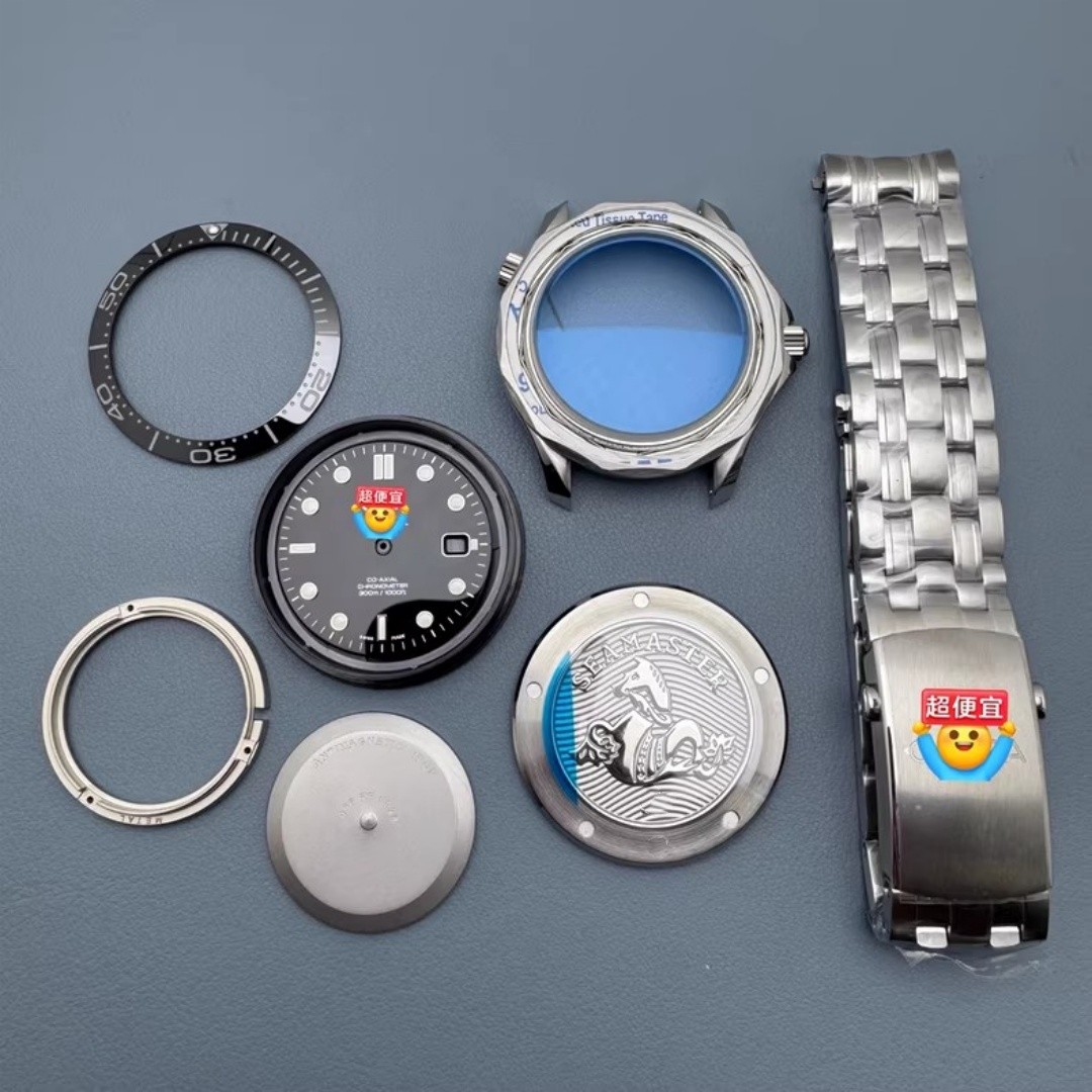 41mm Watch Components + Hands + Dial + Strap for 2824 2892 Movement