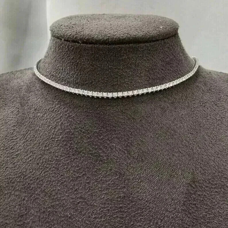 18″Inch Lab-Created Diamond Tennis Anniversary Necklace 14k Gold Plated 16CTW