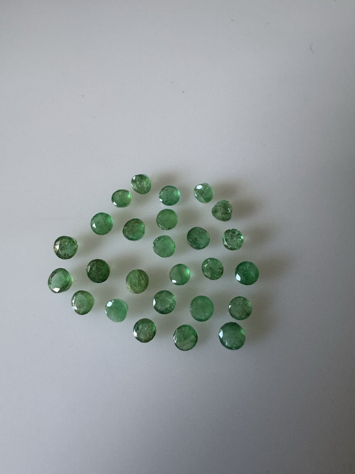 Natural Green Emerald Round 3-3.5 MM. Loose Gemstones