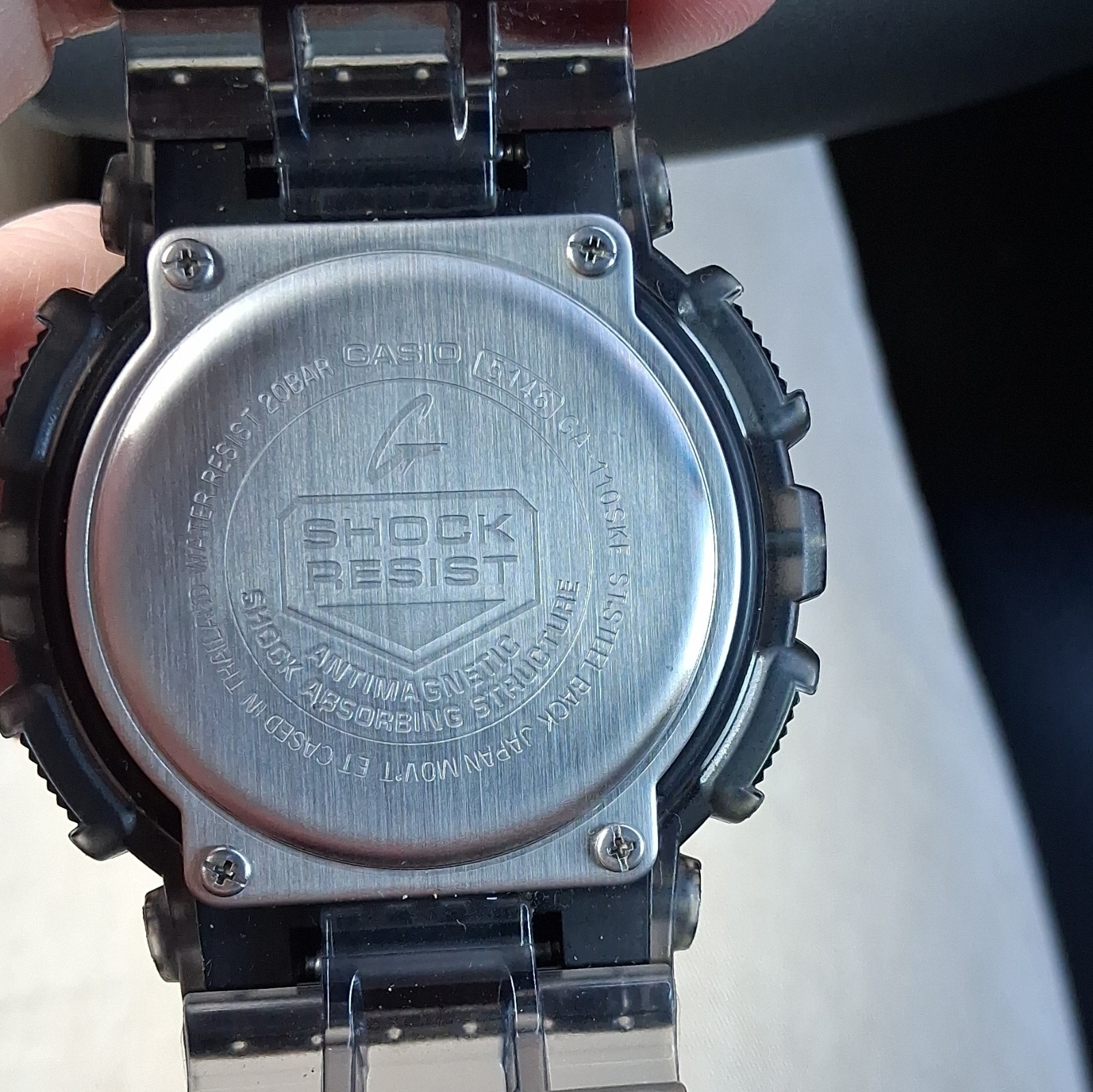 Casio G-SHOCK Analog-Digital Shock Resistant 200m Chronograph Black/Clear