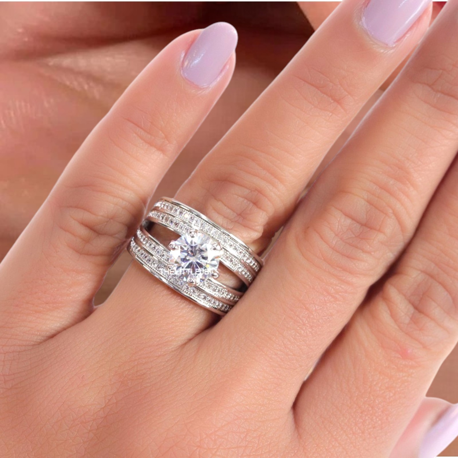 Round Cut 4.00 CT IGI Certified Lab Grown Diamond Engagement Ring 14K White Gold