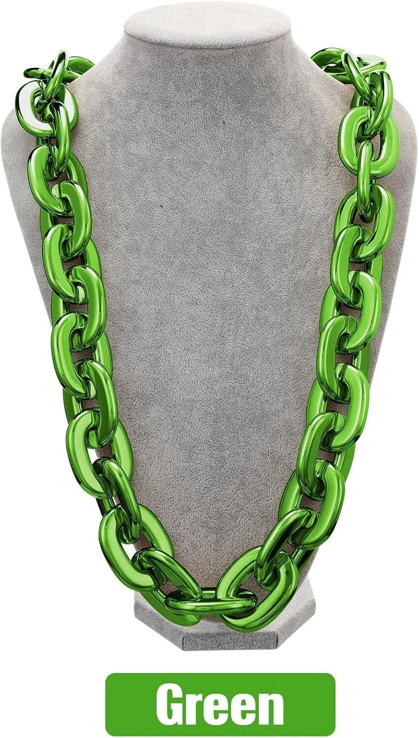32In 80cm Hip Hop Thick Acrylic Cuban Link Chain Fashion Necklace Jewelry