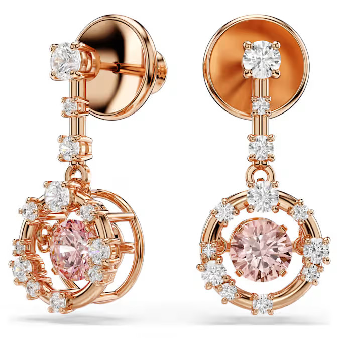 Swarovski Constella Earrings Mixed cut, white, rhodium plated