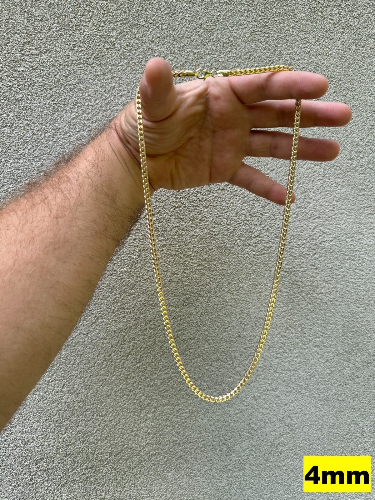 Men’s Real 14k Gold Plated Solid 925 Sterling Silver Franco Chain 2-5mm Necklace