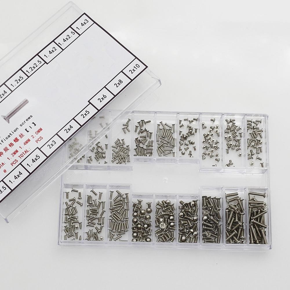 18 Different Sizes Silver Mini Steel Screws For Watch Back Case Or Eyeglasses A