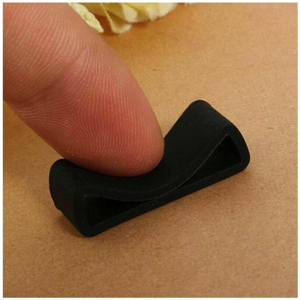 2 pcs Silicone Watch Strap Band Hoop Loop Retainer Buckle Holder Ring Keeper