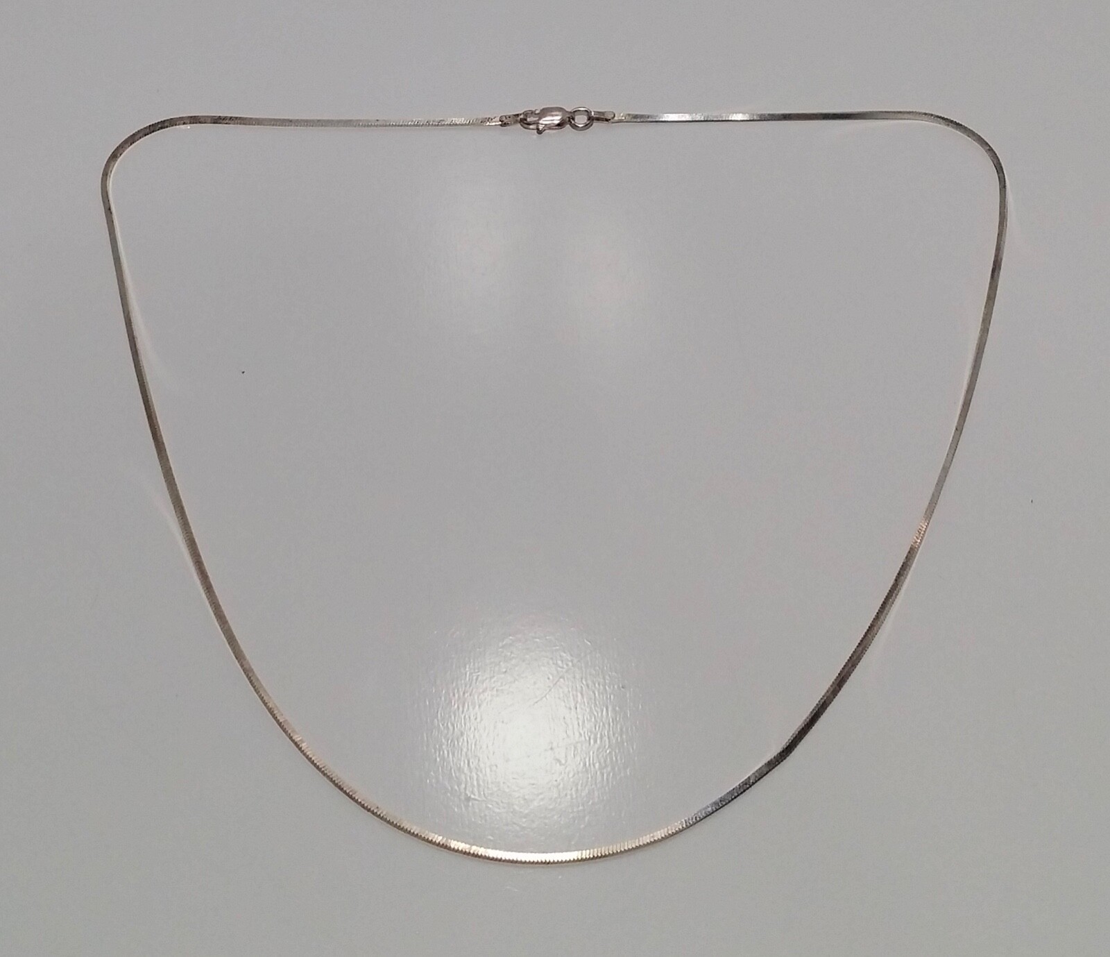 20″ Herringbone Chain Solid 925 Sterling Silver NECKLACE, width 1mm