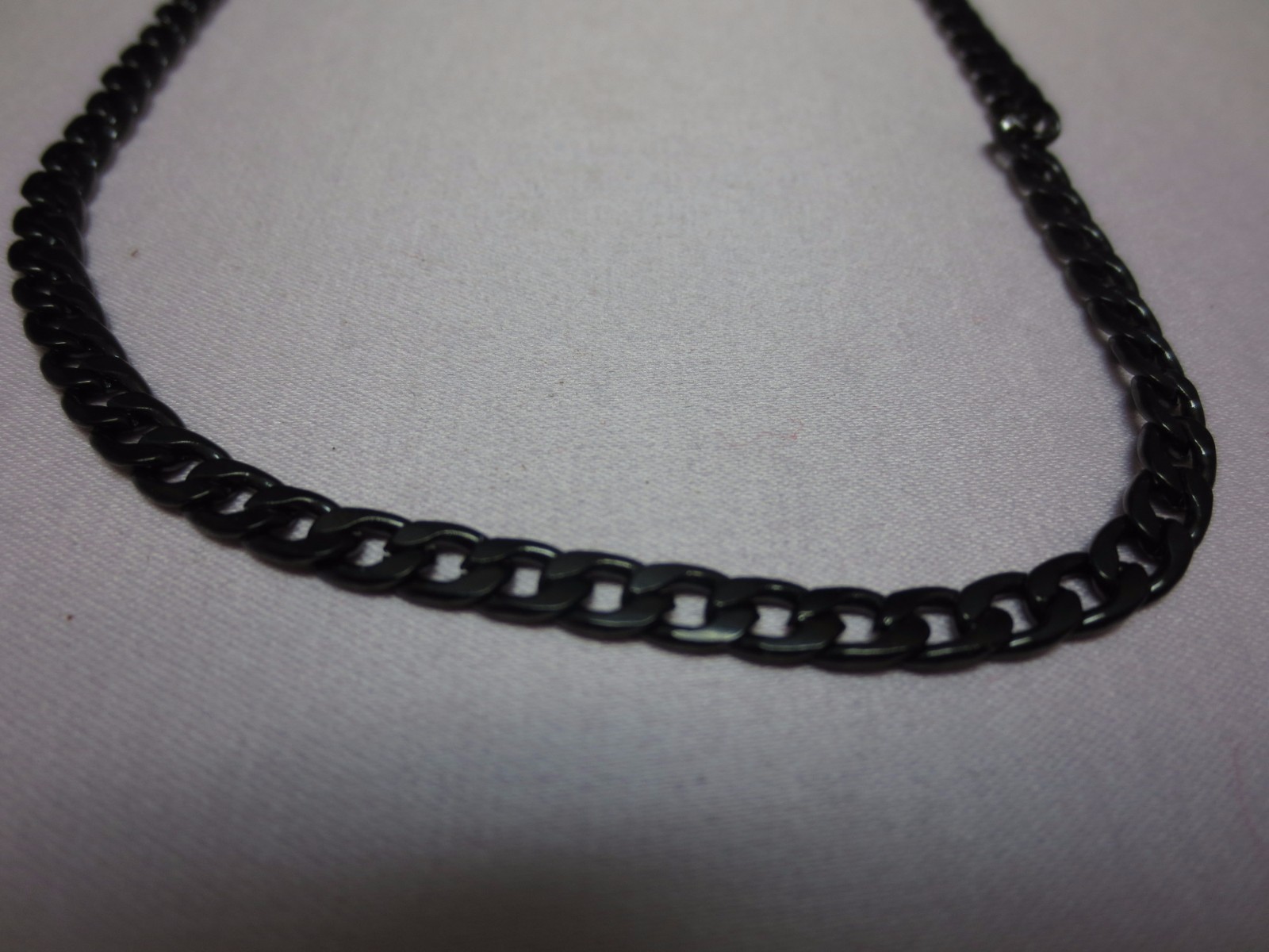 18″–48″ BLACK STAINLESS STEEL 5MM CURB LINK CHAIN NECKLACE-BLACK
