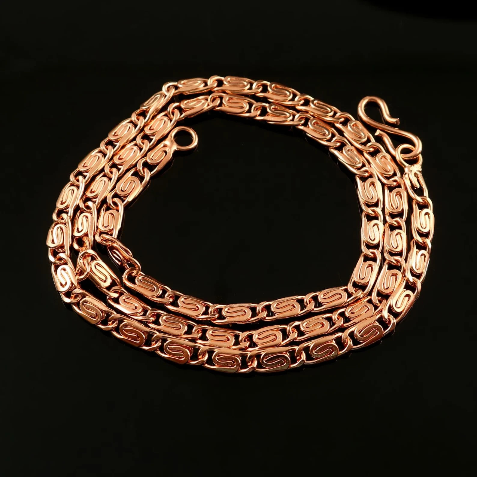 18 inch Pure Copper Celtic Scroll Chain Necklace, Healing Copper Jewelry