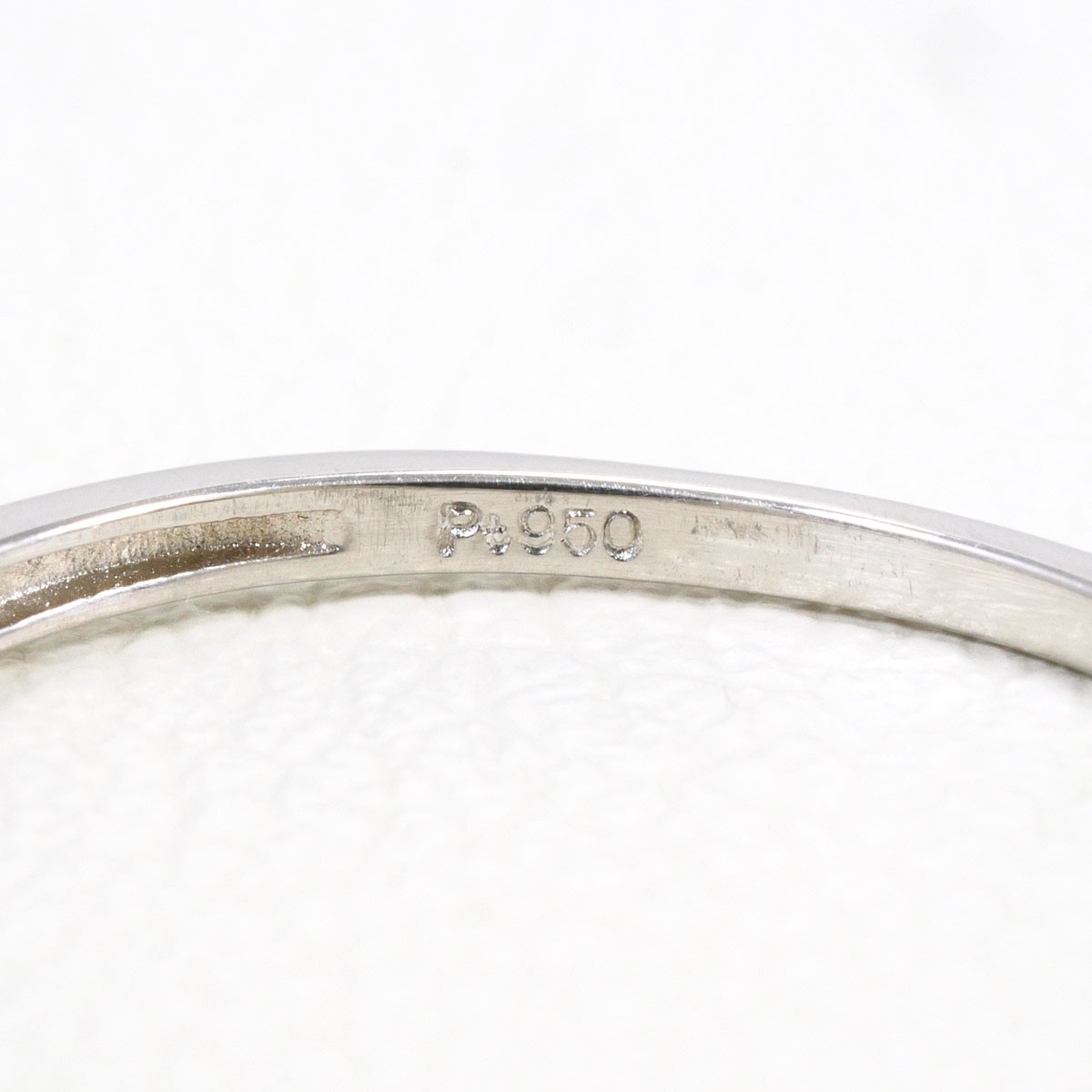 PT950 Platinum Ring 7 JPsize Diamond 0.15ct 0.7g Free shipping Used