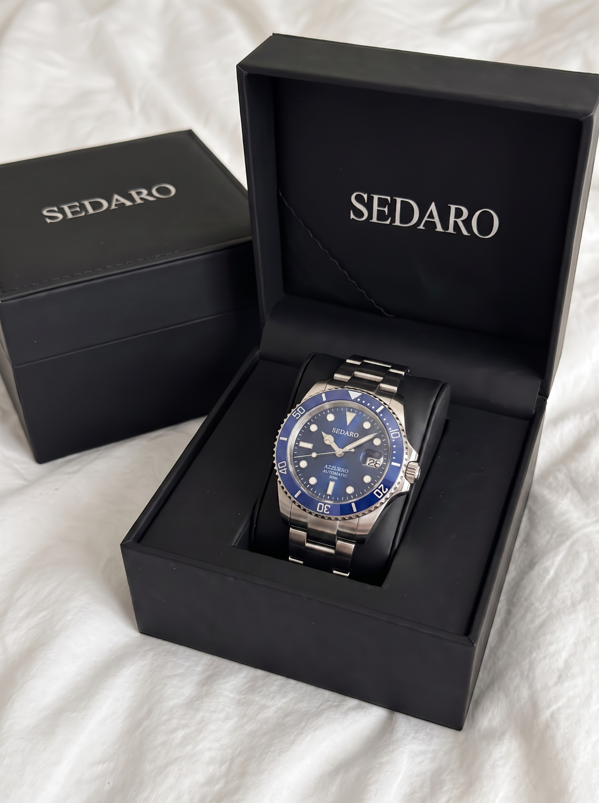 SEDARO Diver Watch NH35 Automatic Blue Dial Sapphire Crystal Steel 41mm