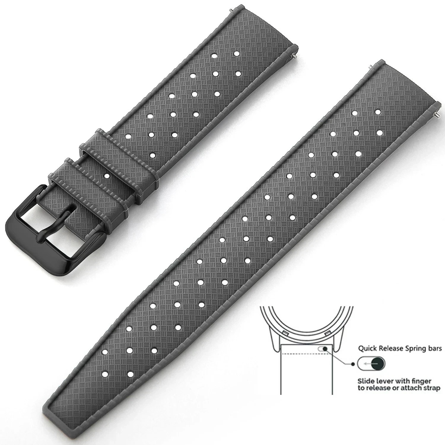 Tropical Silicone Watch Strap Band Quick Release Watch Band 18mm 20mm 22mm Smart