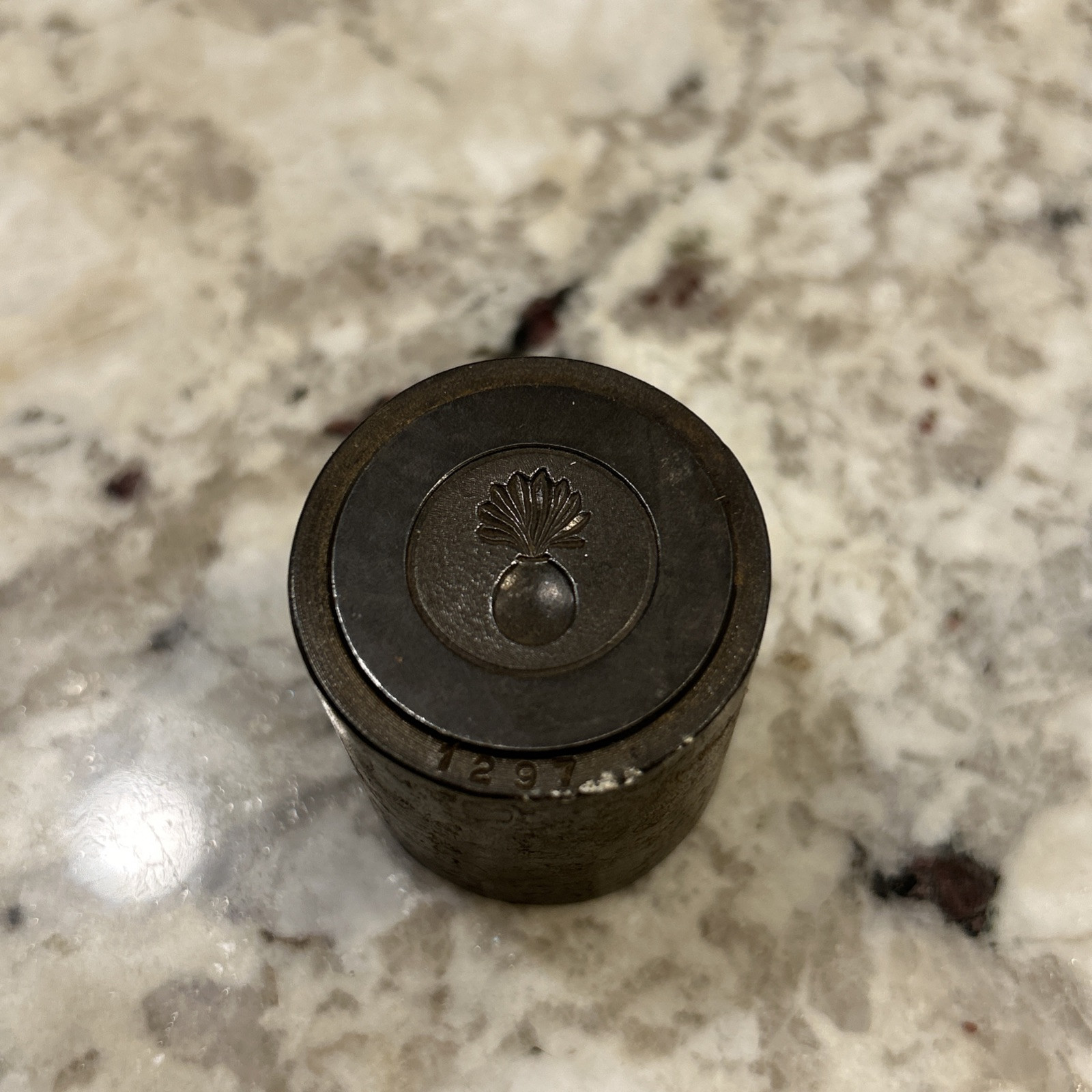 VTG Steel Mold Die Hub Stamp Punch Jewelry Tool Pineapple Or Vase With Flowers