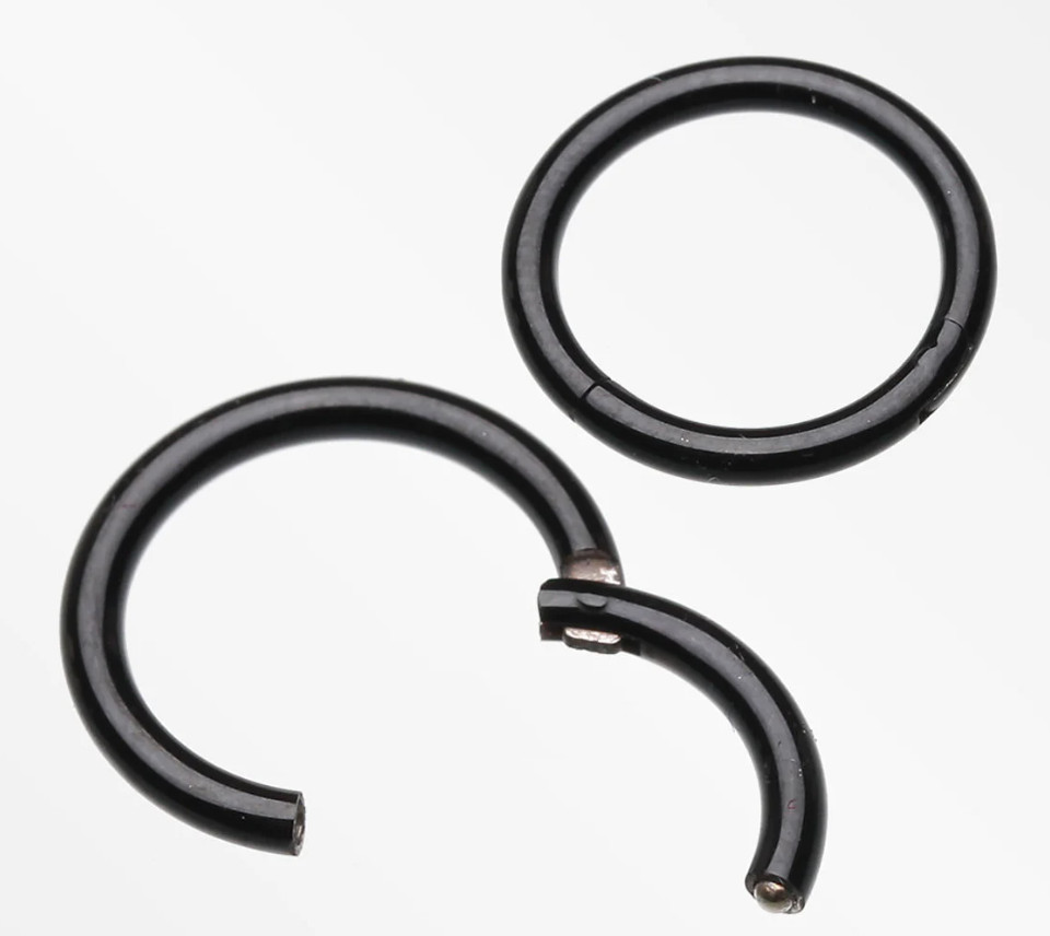 1Pc Seamless Hinged Segment Sleeper Clicker Ring Hoop Ear Lip Nose Septum Pierce