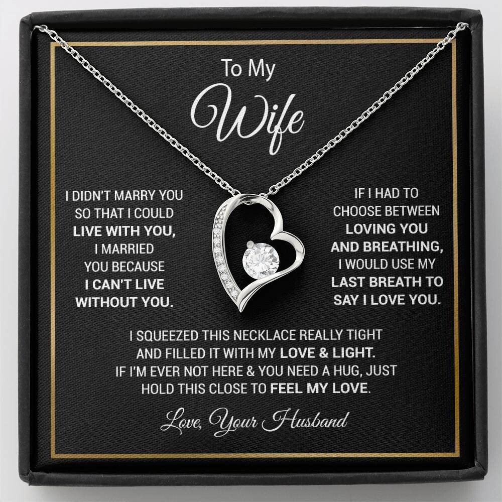 To My Wife Necklace, Anniversary Gift, Wife Birthday Gift, Gift For Wife