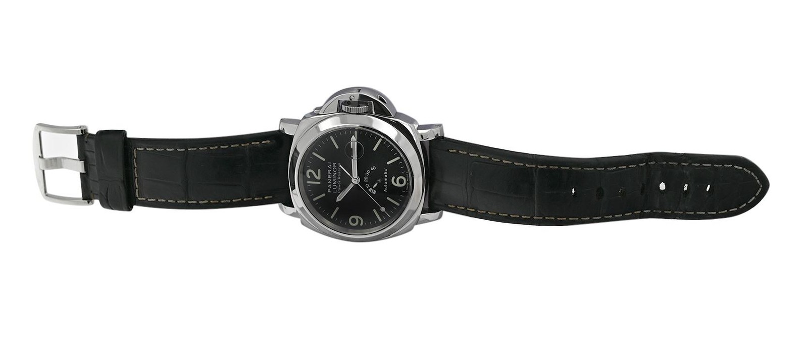 Panerai Luminor Power Reserve PAM00027 Black Dial Date Steel 44MM Mens Automatic