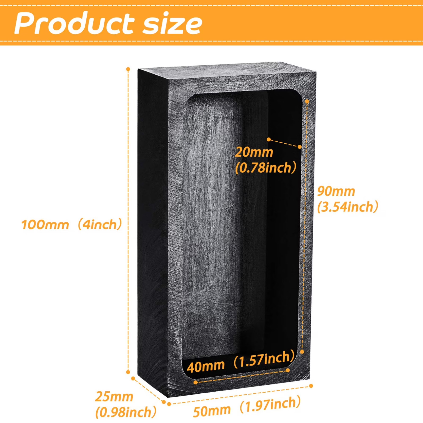 2 Pieces Premium Graphite Ingot Mold for Metal Casting – High