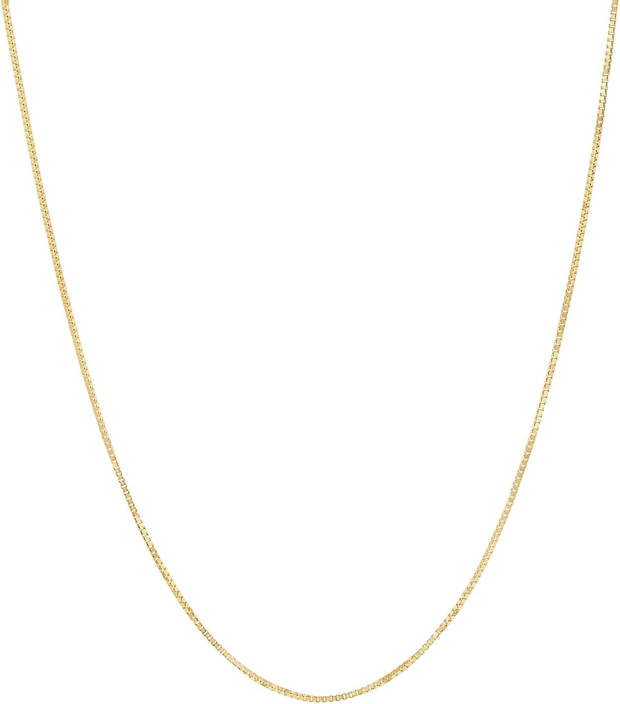 Minimalist Thin Gold Chain 18K Gold Thin Box Chain Necklace Short Small Gold Cha