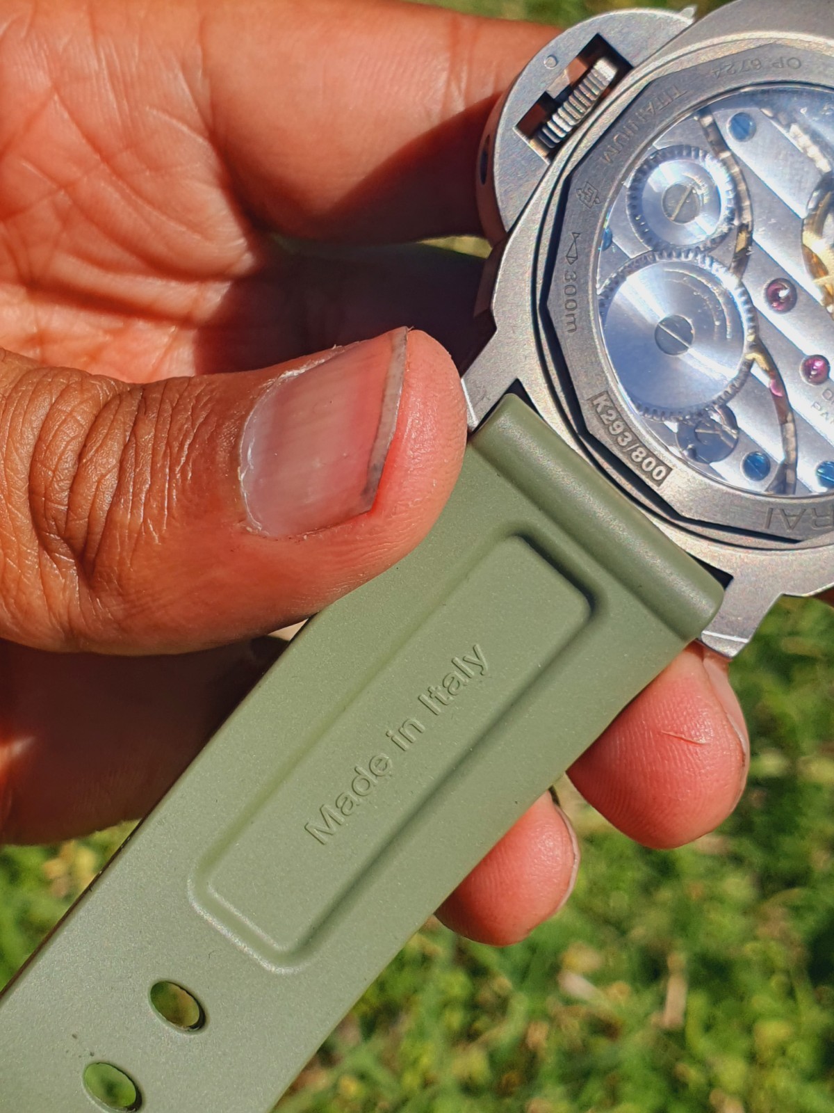 Make An Offer – Panerai Luminor Titanium PAM176 – Green Strap