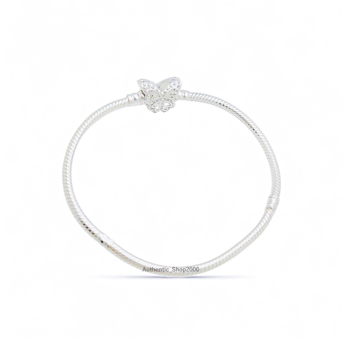 NEW 100% Authentic PANDORA 925 Butterfly Clasp Snake Chain Bracelet 590782C01