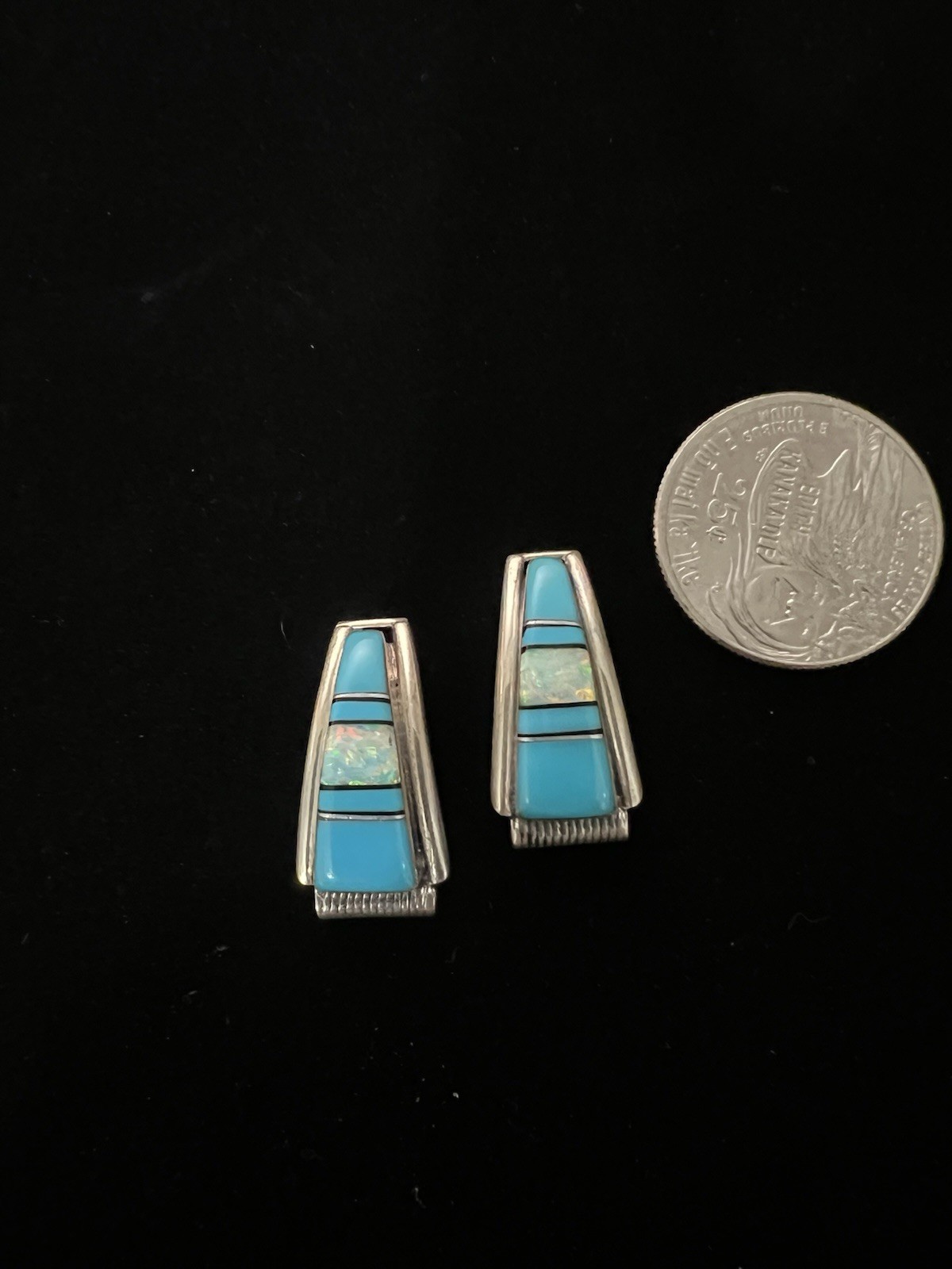 Vintage Sterling Native American Indian Handmade SMALL Watch-Tip LOT (4) Signed