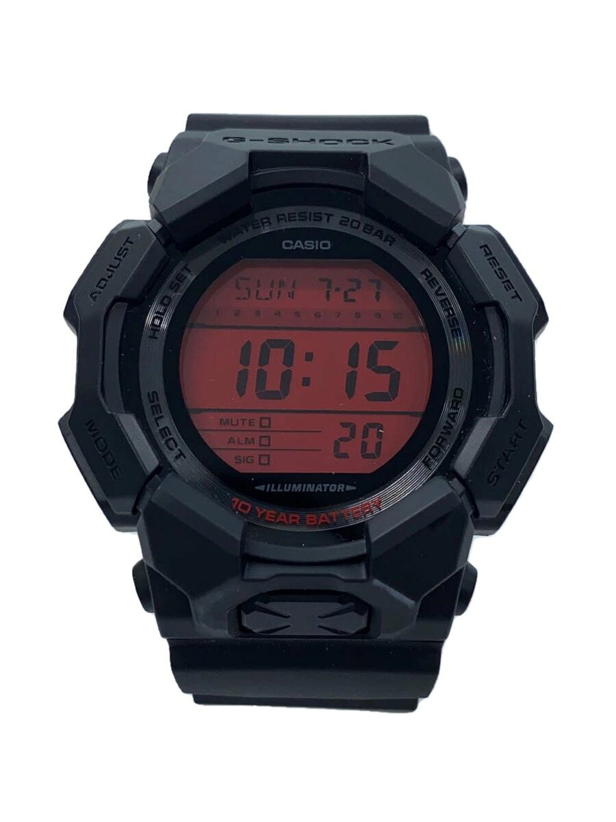 Used CASIO Quartz Wristwatch G SHOCK Digital Rubber Red Black GD 010BBR 1JF and