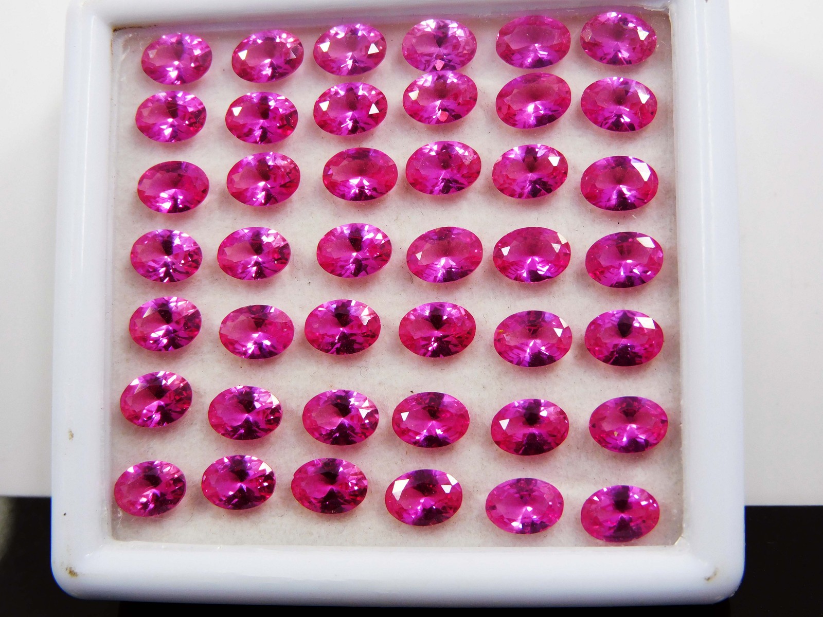 AAA 7×5 MM Natural Ceylon Pink Sapphire Loose Oval Gemstone Cut Lot 10 Pcs