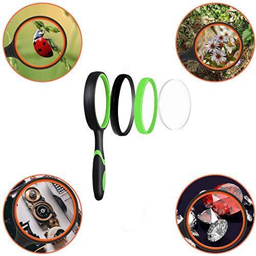 2x Shatterproof Magnifying Glass Handheld Magnifying Glass for all the people10X