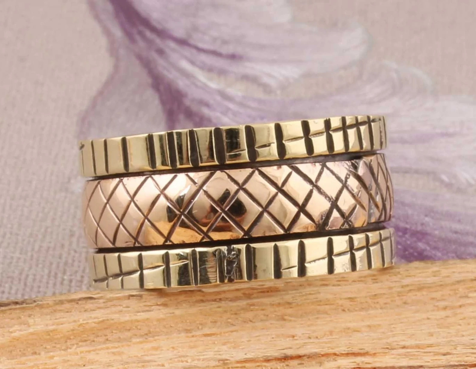 Solid Pure Copper Brass Minimalist Healing Ring, Handmade, Unisex, Thumb Ring