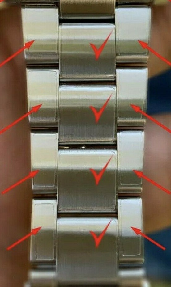 For-Rolex Datejust 41 Clasp +Full Standard Oyster Links HD Clear Protector Set 2