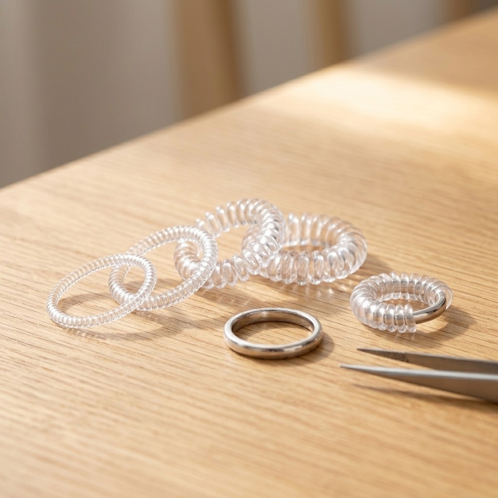 4Pcs Clear Invisible Ring Size Adjusters Mixed Set for Loose Rings