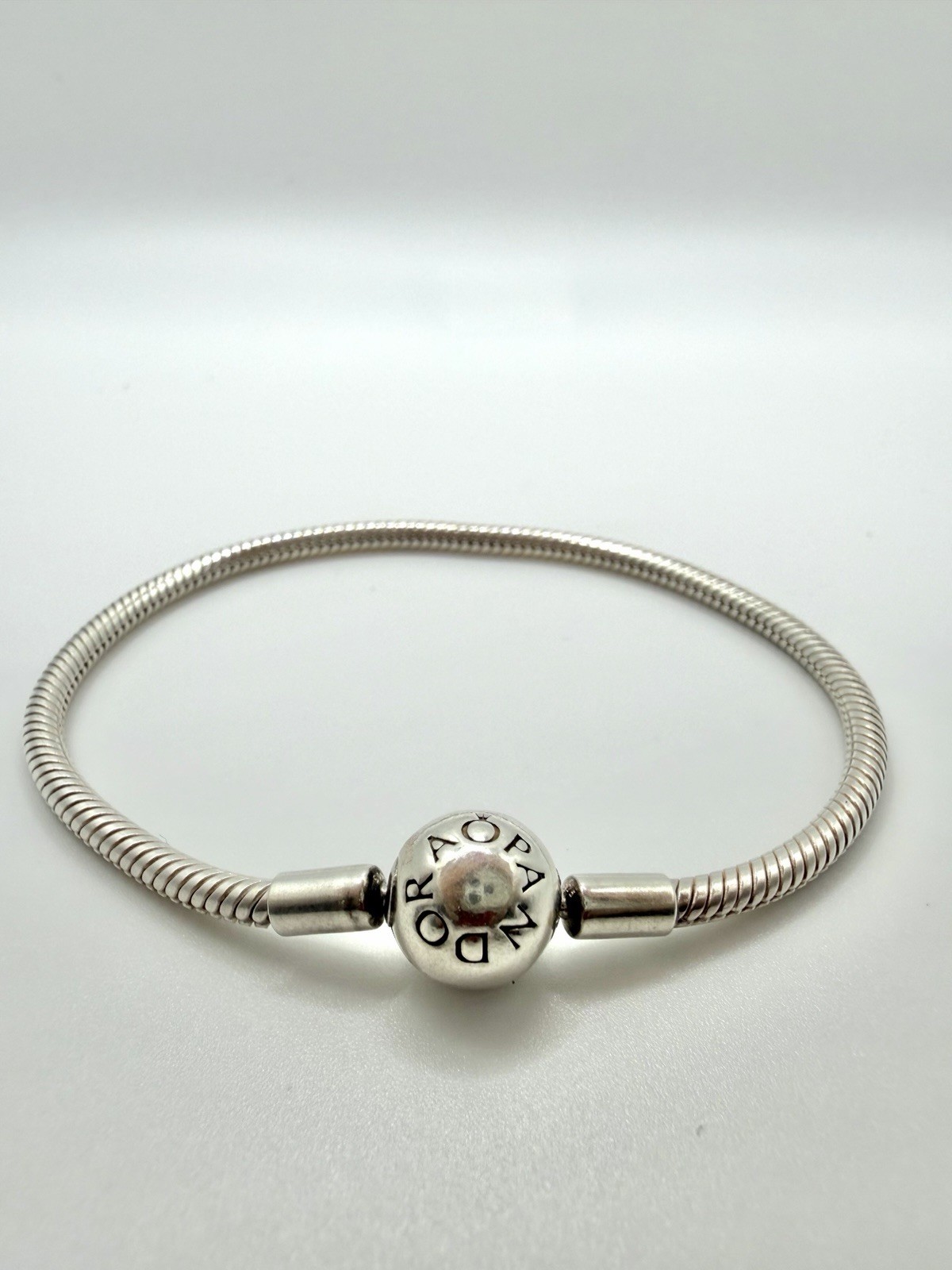 Authentic Pandora Sterling Silver Snake Chain Bracelet S925 ALE 7.9” 20cm