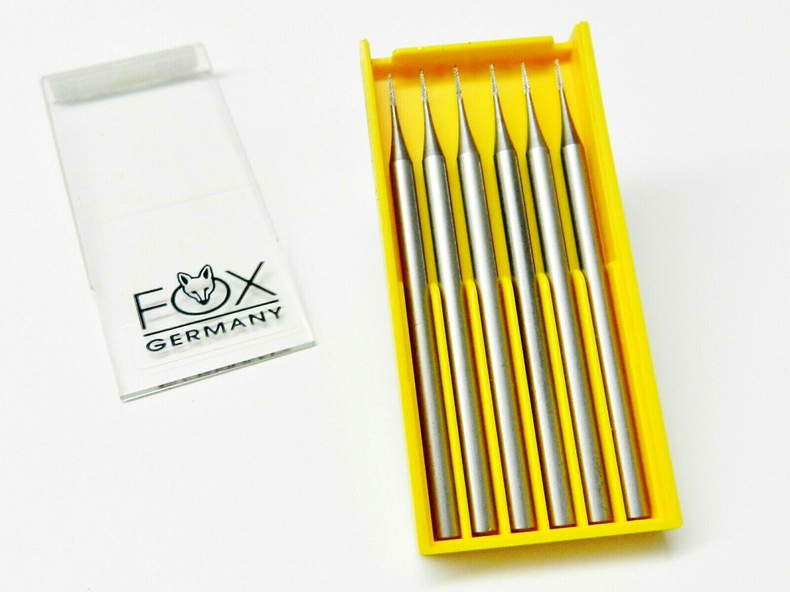 FOX Cone Square Cross Cut Bur Fig 23 Tapered Jewelry Bur 006 – 0.6mm Germany