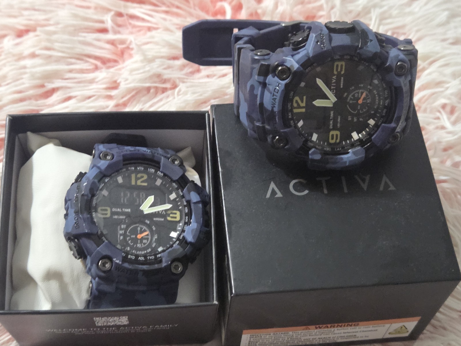 Activa X Invicta BlackOps Digital Men’s Watch 56mm,Camouflage,Blue (ACW1637-003)