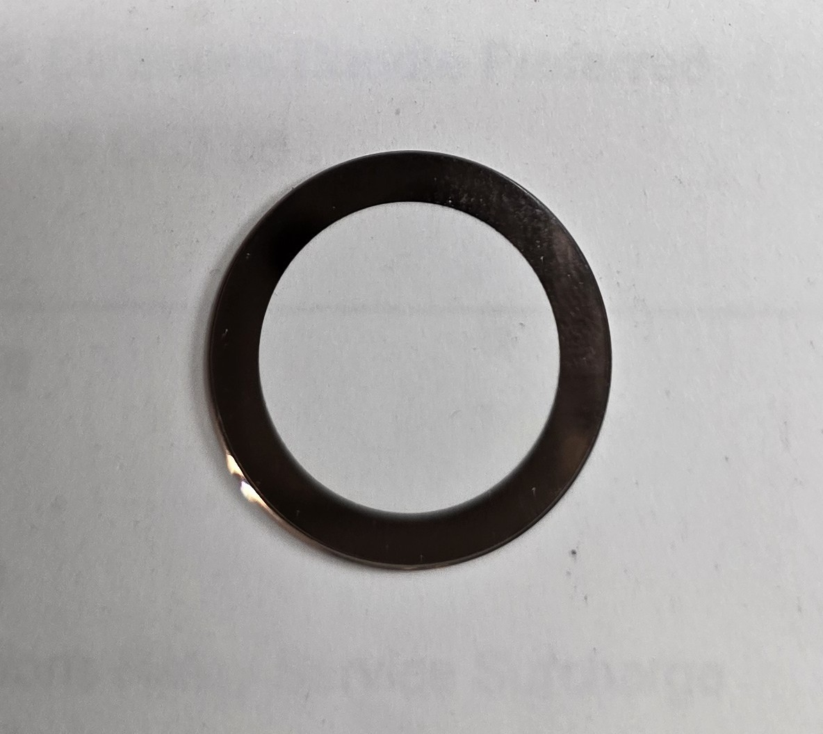 Movado Bold Gold Rose crystal 23.9 mm x 1.3 mm Shiny Rose Gold border 3.0 wide