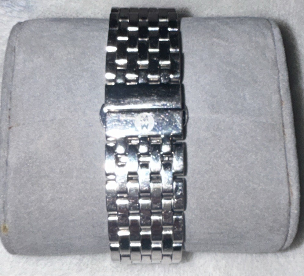 MICHELE Deco Stainless Diamond Watch 0.66 Sapphire Crystal Swiss Movement
