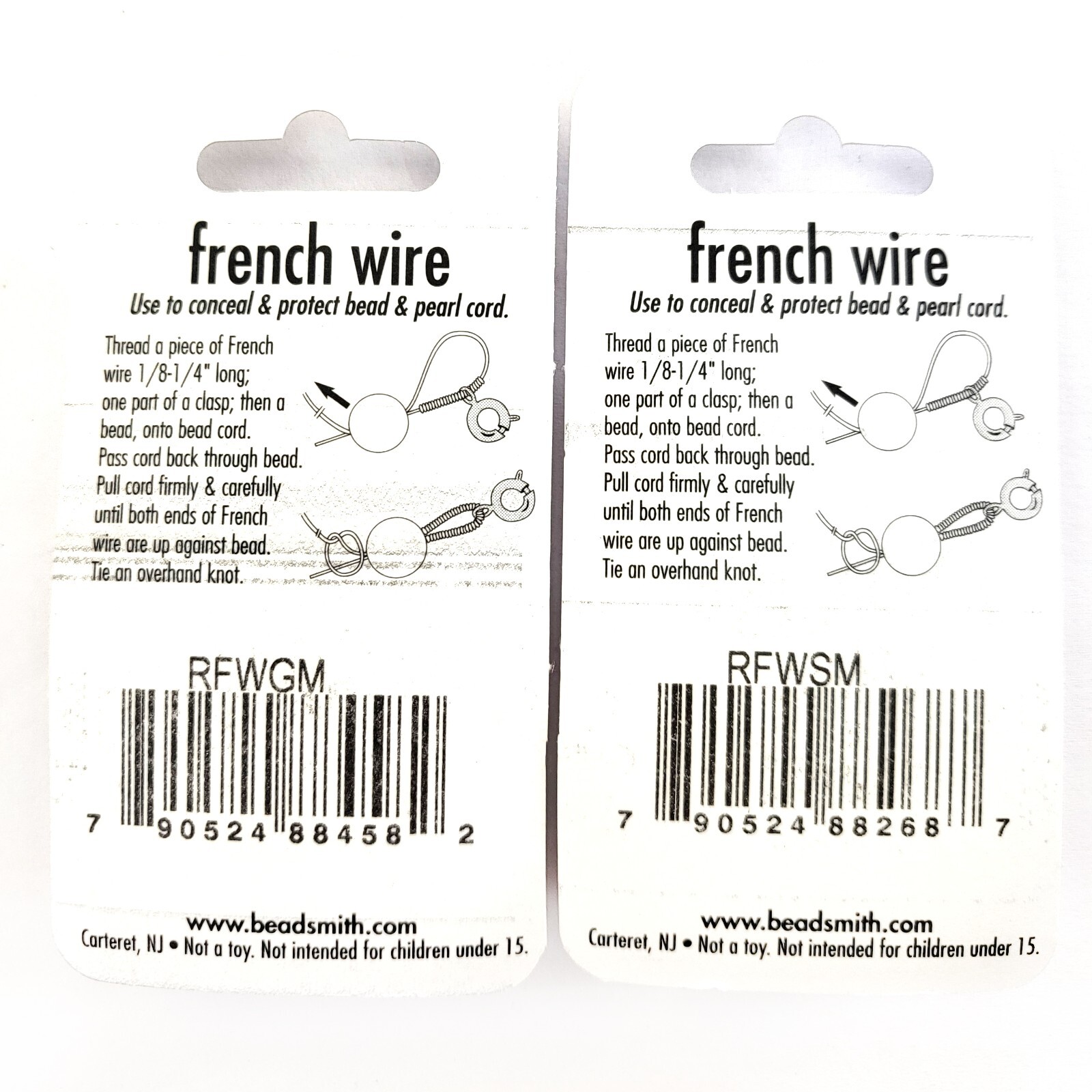 BeadSmith® French Wire Silver Plated Gold Plated 0.9mm Medium Thick 14 inches