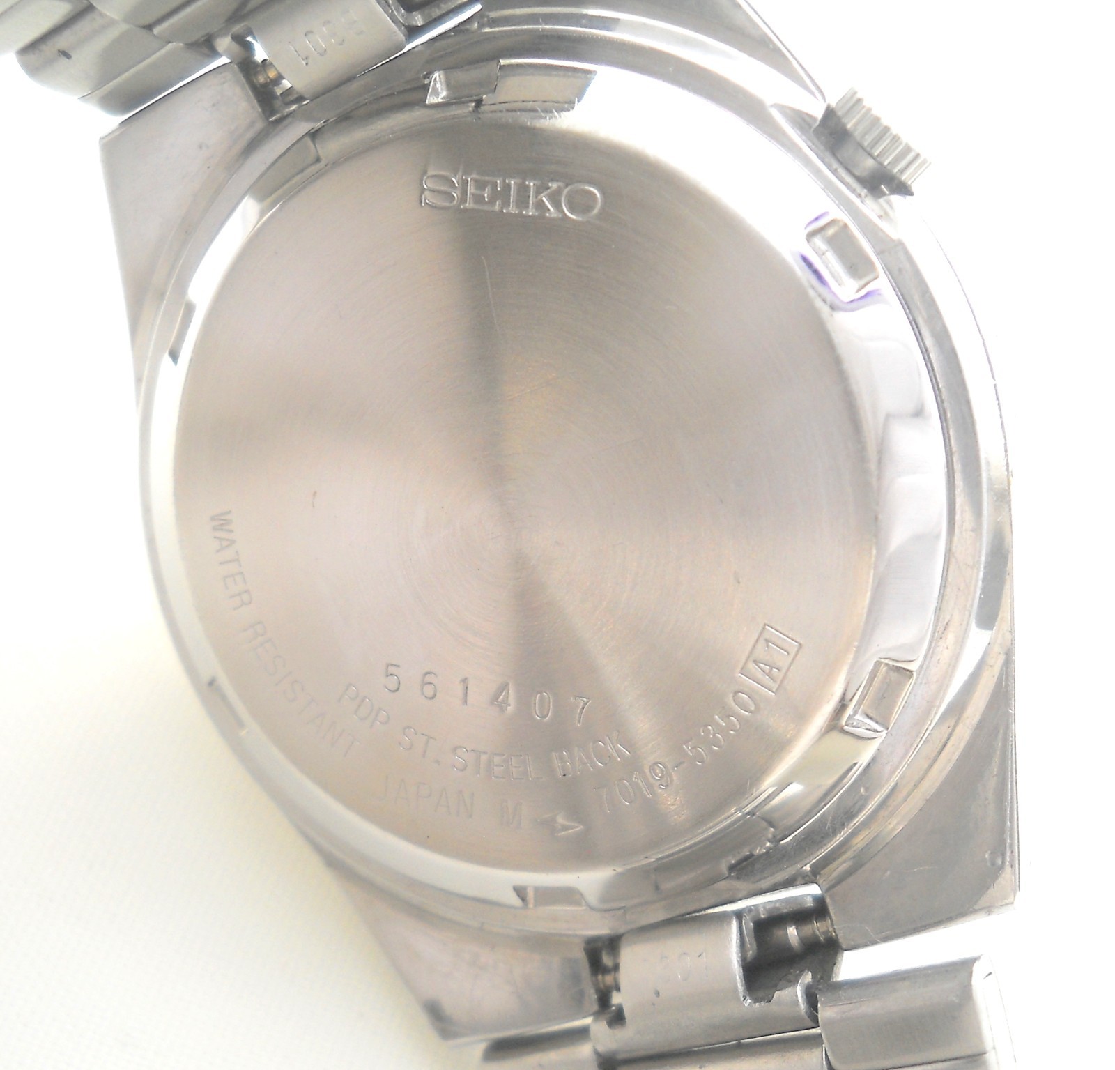 Vintage Seiko 5 Railway Time Automatic Japan Black Pristine 21 Jewels Men Watch.