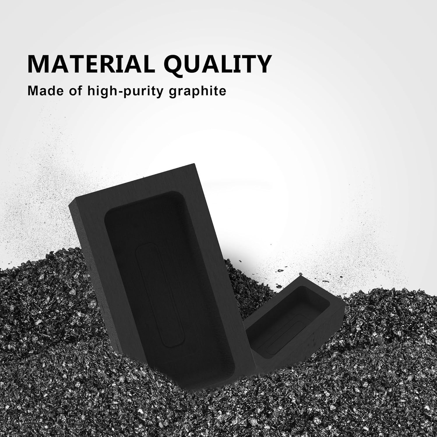 4 Pieces 1Kg Graphite Ingot Molds for Casting Gold Silver Aluminum Copper Brass,